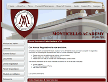 Tablet Screenshot of monticelloacademy.net